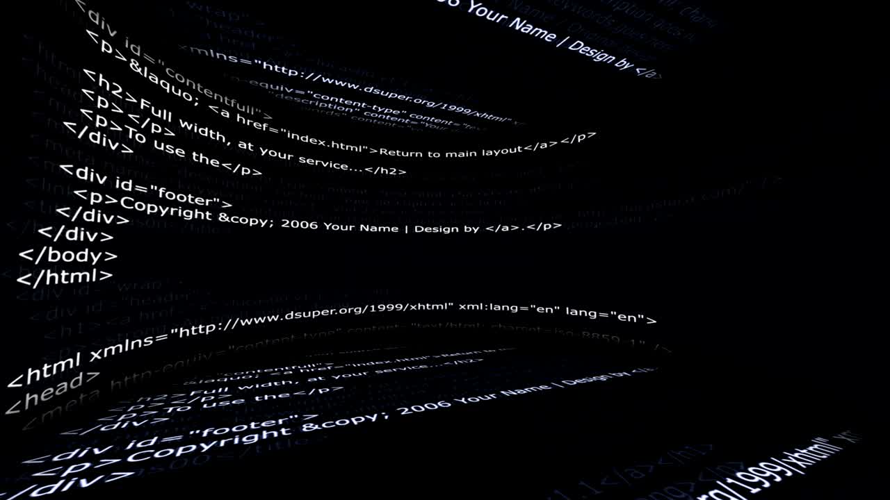 HTML Code Room, Abstract, Animation, Rendering, Background, Loop