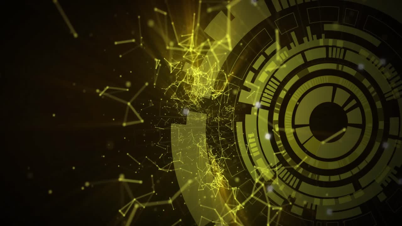 검은 바탕에 스 ⁇  스캐닝을 통해 연결 네트워크의 애니메이션