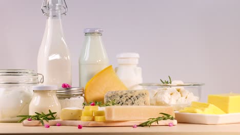 variedad de productos lácteos