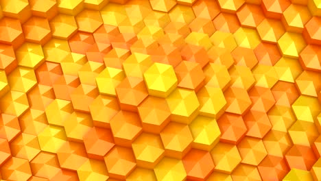 los hexágonos formaron una onda