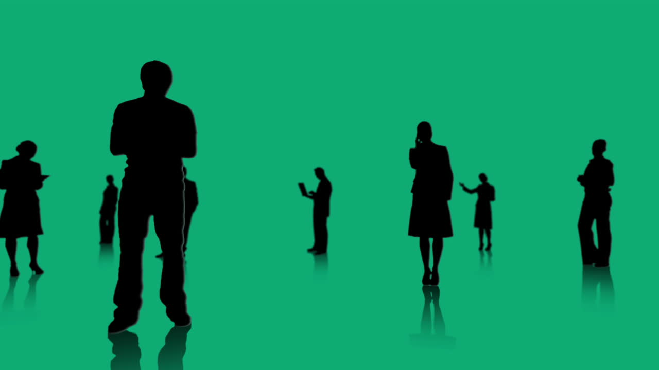 사업가들의 검은 실루