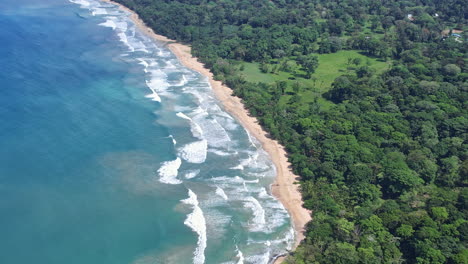 aerial showcase of gandoca-manzanillo's serene beaches and rich biodiversity.