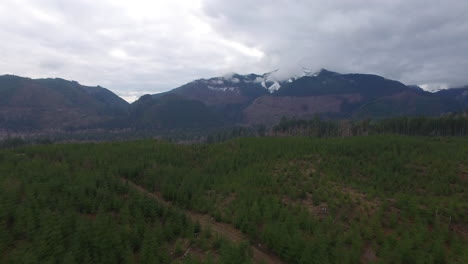 beautiful aerial of the cascades wilderness in washington usa