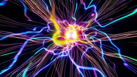 vibrant abstract neon light burst