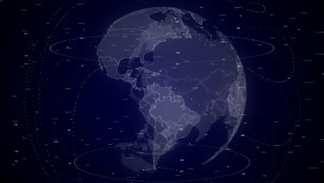 digitaler globus dreht sich, vergrößert sich auf das land venezuela