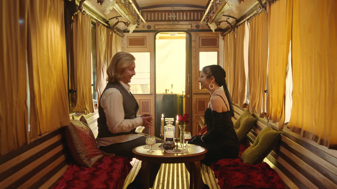 Romantic Dinner on a Vintage Train