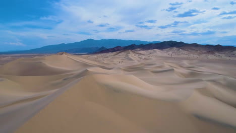 aerial footage southern california dumont dunes mojave desert across the dunes