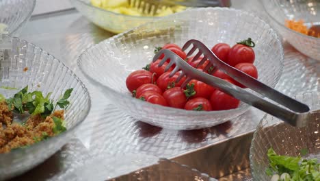 salad bar with cherry tomatoes