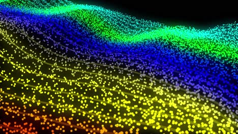 abstract rainbow particle wave pattern