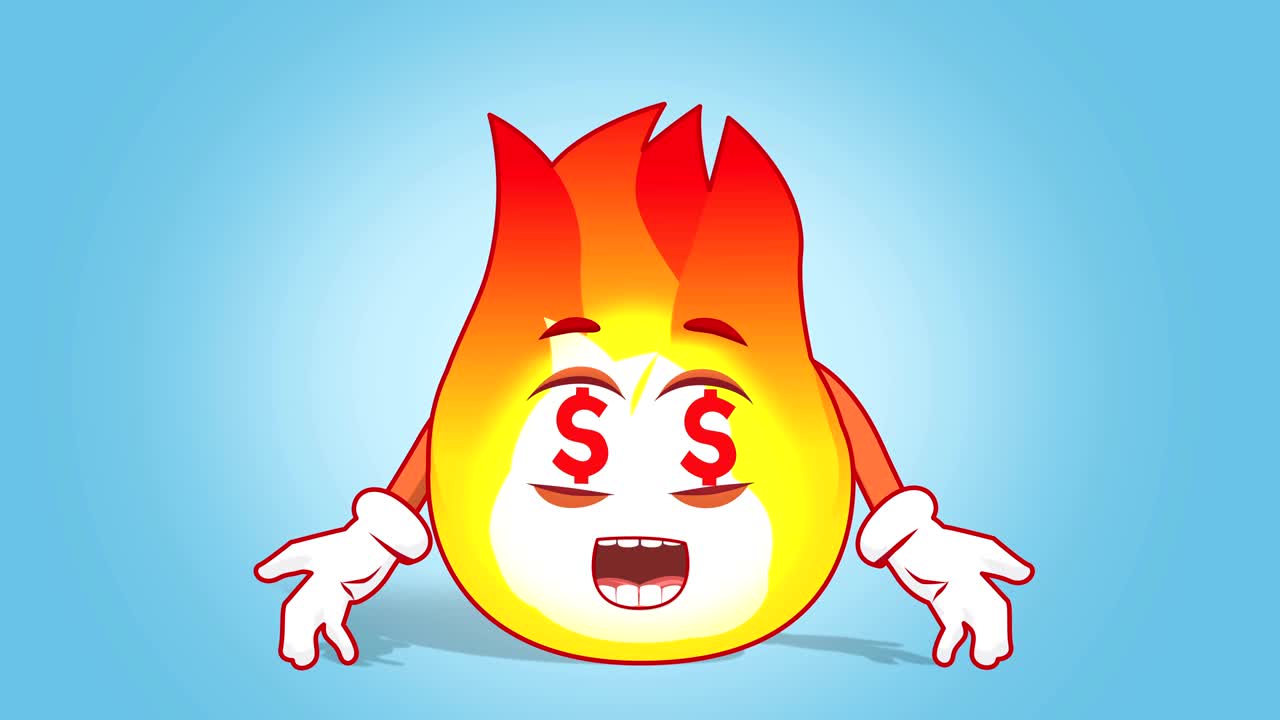 만화 불 불꽃 달러 눈 얼굴 애니메이션 알파 매트