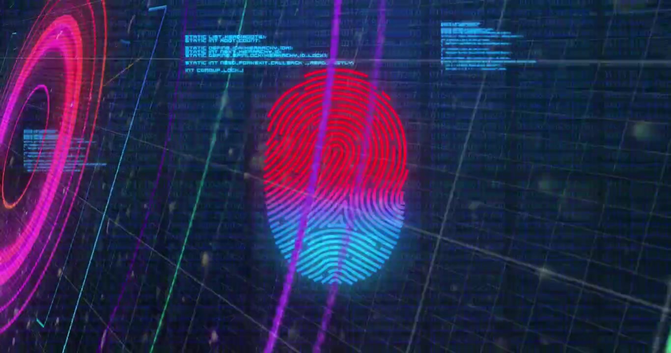 Animation of text with globe and network of connections
