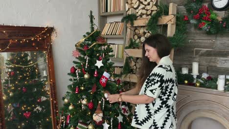 decoración de navidad en una acogedora sala de estar