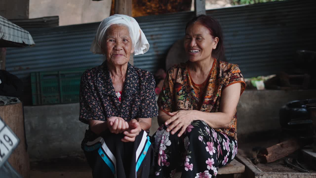 Two Elderly Women Smiling