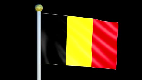 large looping animated flag of belgium