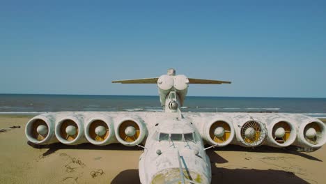 abandoned military aircraft on the beach