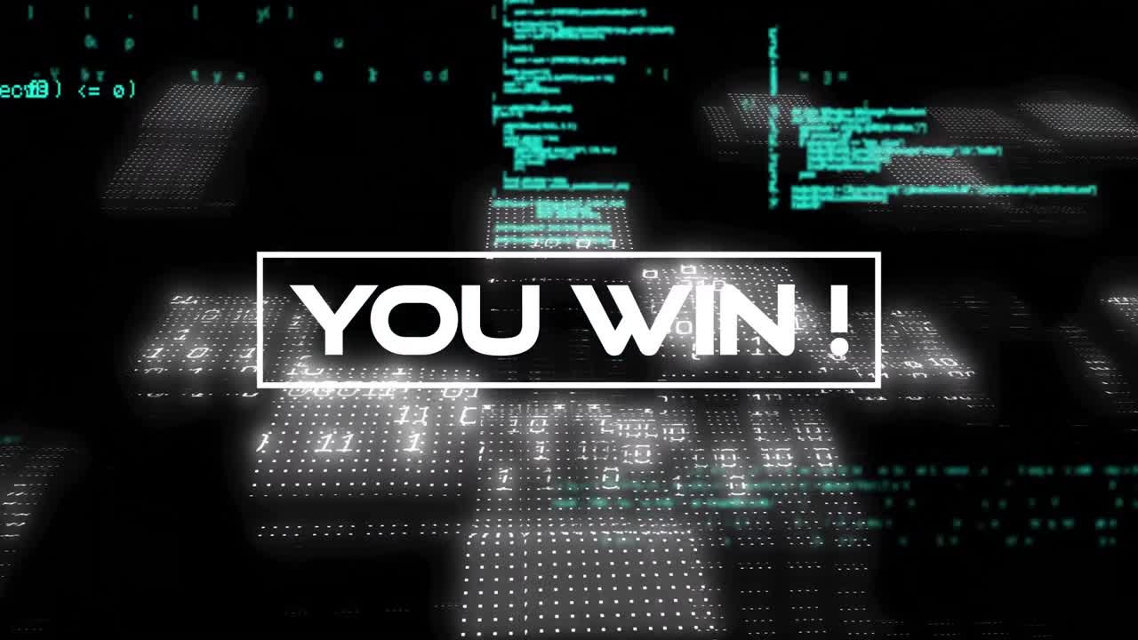 바이너리 코드와 컴퓨터 언어를 통해 텍스트를 이기는 애니메이션