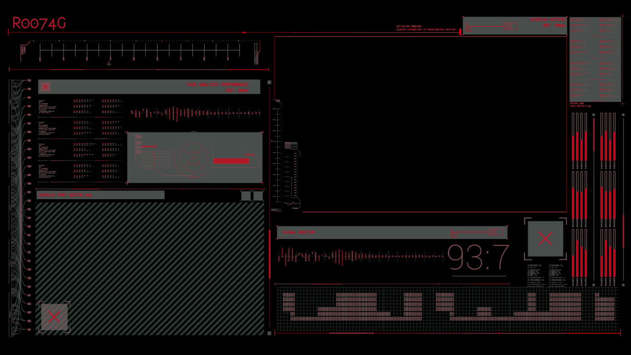 Animation of a tech interface