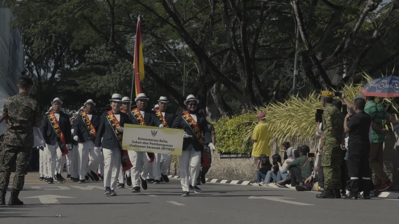 Celeberation Of Sarawak Governor Birthday ,12 october 2024,was held at kuching with so many goverment agencies take part in the parade and also sarawak culture tribe with they traditional costume.