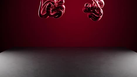 abstract red liquid sculpture