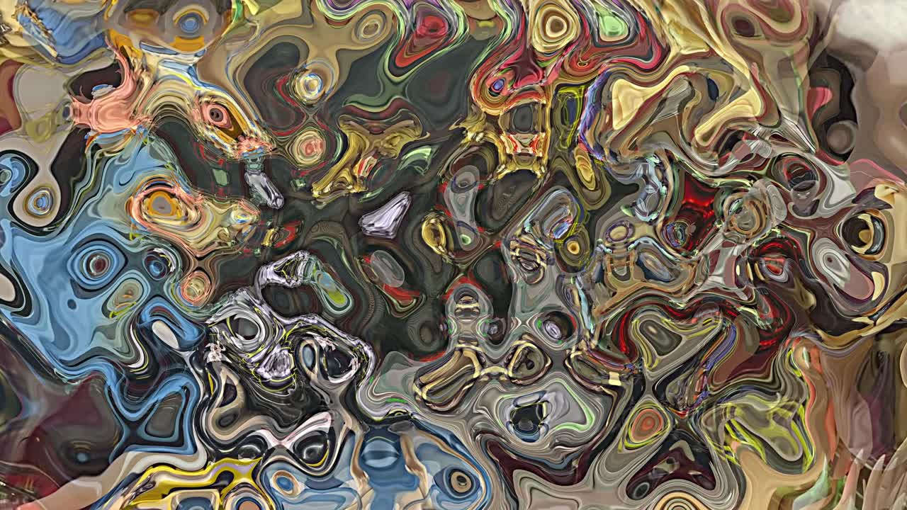 디지털 격동 무지개 파동 기하학 홀로그래픽 움직이는 애니메이션 배경 4k 3d 원활한 루프 파동 판타지 스타일의 혼란스러운 흐름 과학 애니메이션, 유동 예술, 미래주의, 기술, vj 루프