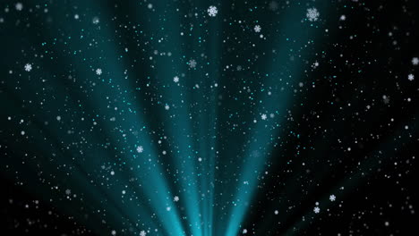 animation of christmas snow falling and glowing light