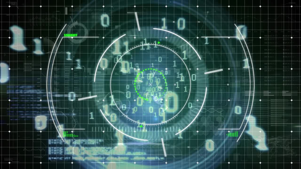 Animation of scope with binary coding data processing