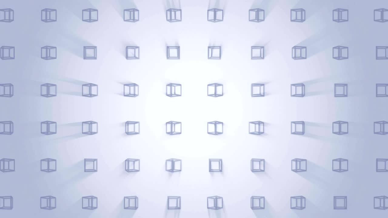 patrón de cubo geométrico. baile de cubo. animación de bucle de símbolo de negocio. diseño de red de negocios.