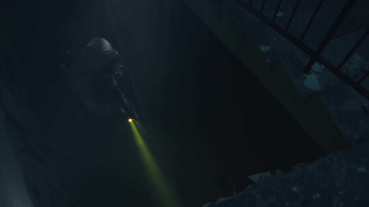 Abandoned Stairwell at Night