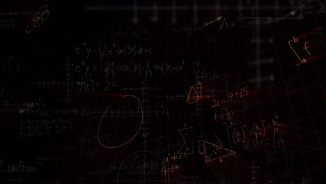 mathematical formulas moving dark background 4k