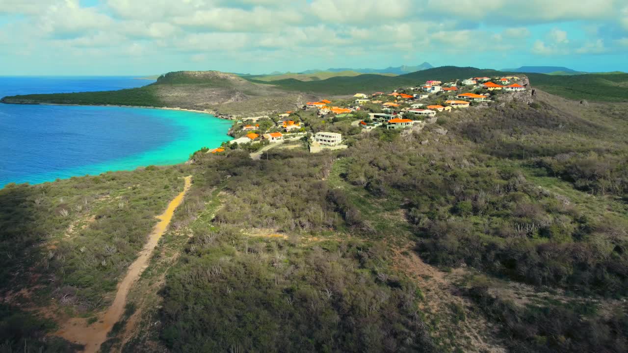 Caribbean Island Beautiful Villas on Tropical Green Hills