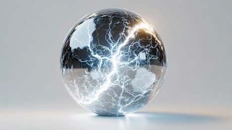 glowing metallic egg