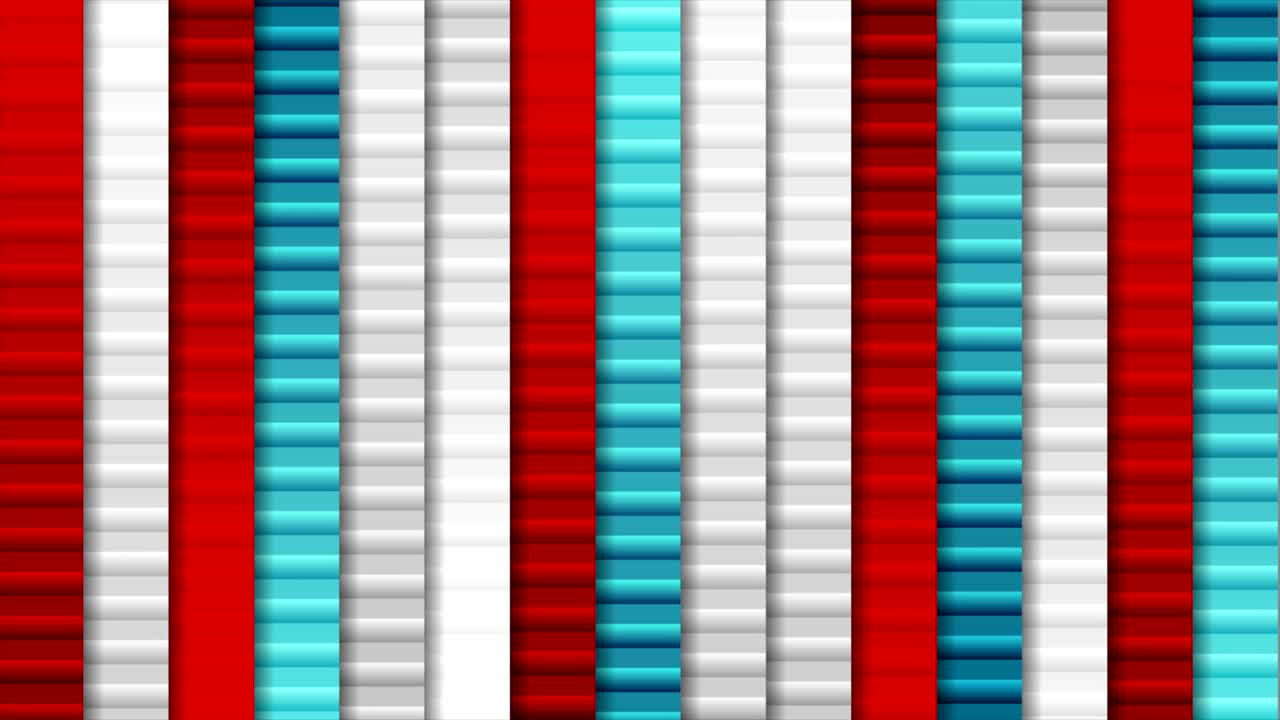 animación de video abstracta de tecnología geométrica azul y roja