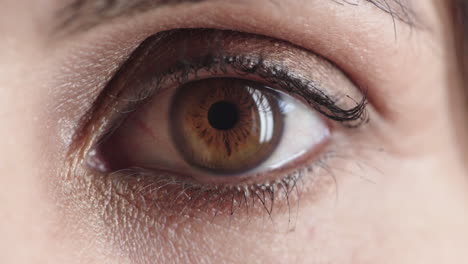retrato de mujer de cerca ojo parpadeando hermoso iris humano detalle belleza natural salud óptica