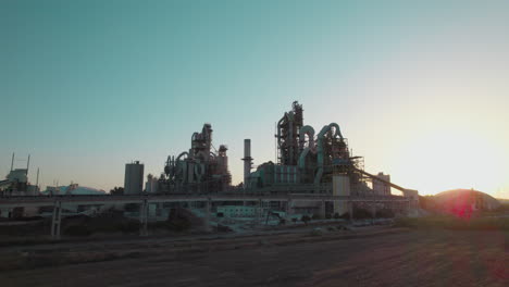 008#-Nesher-Cement-Factory,-Ramla,-israel-Industrial-Area---aerial-push-in-,boom-up-shot