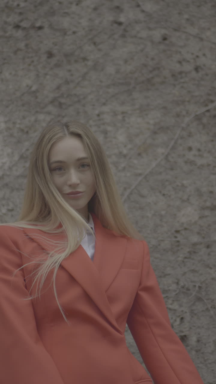 Woman in an Orange Blazer