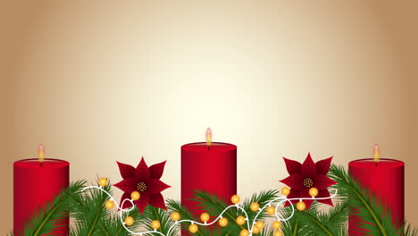 feliz navidad animación con velas