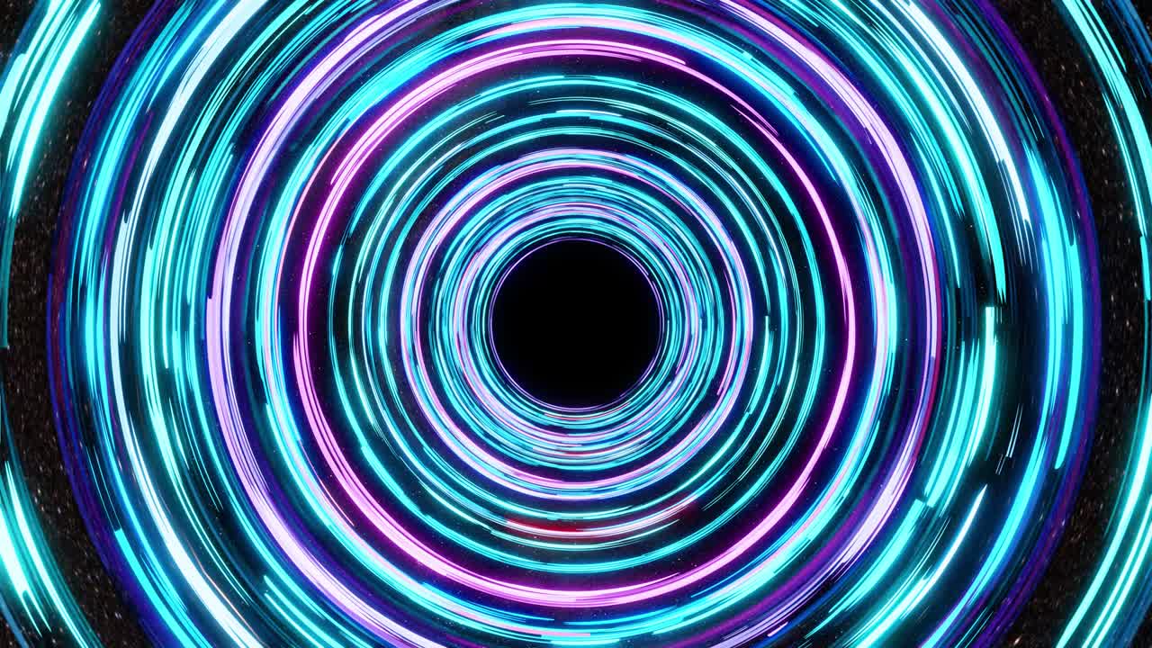 Abstract energy tunnel in space. Vortex energy flows