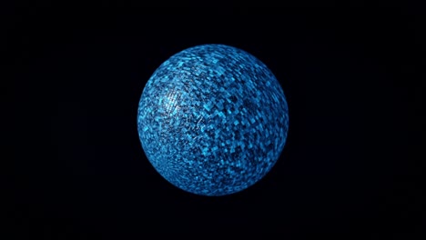 rendering 3d abstracto de la esfera azul