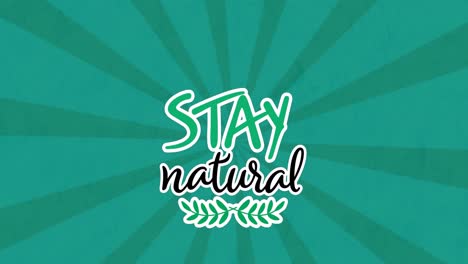 animación de la estancia natural sobre un fondo verde