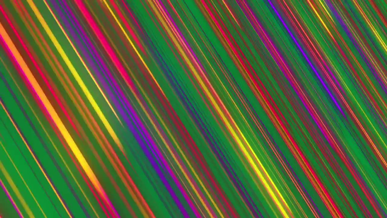 Animação de múltiplos rastros de luz multicoloridos a mover-se em loop contínuo sobre fundo transparente.