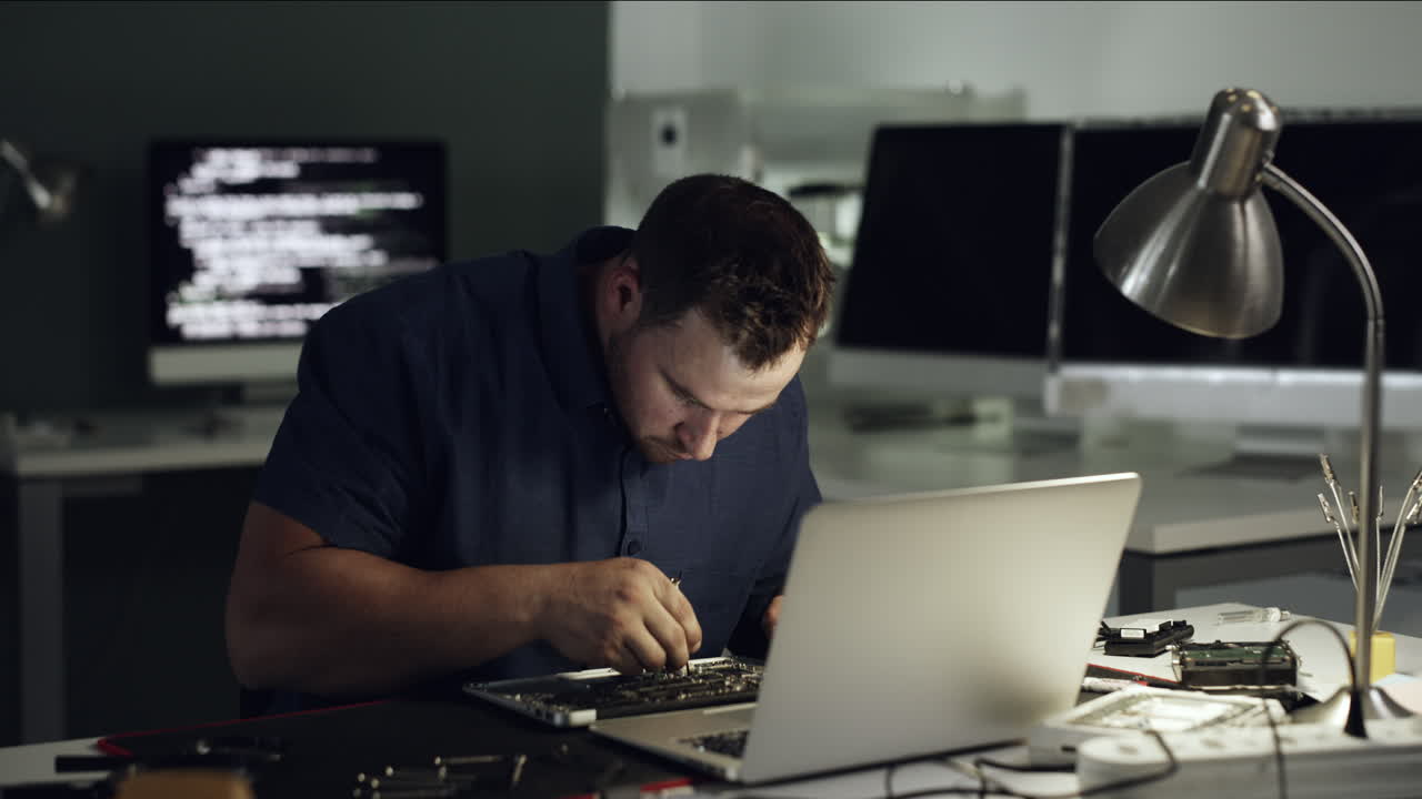 He's been working all day