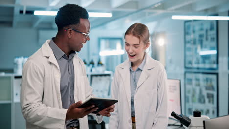 scientists celebrating success in the lab