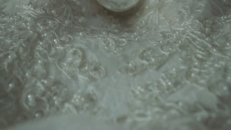 flyover of a wedding dress