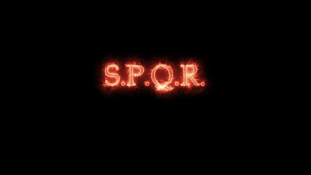 SPQR scritto con il fuoco. Loop
