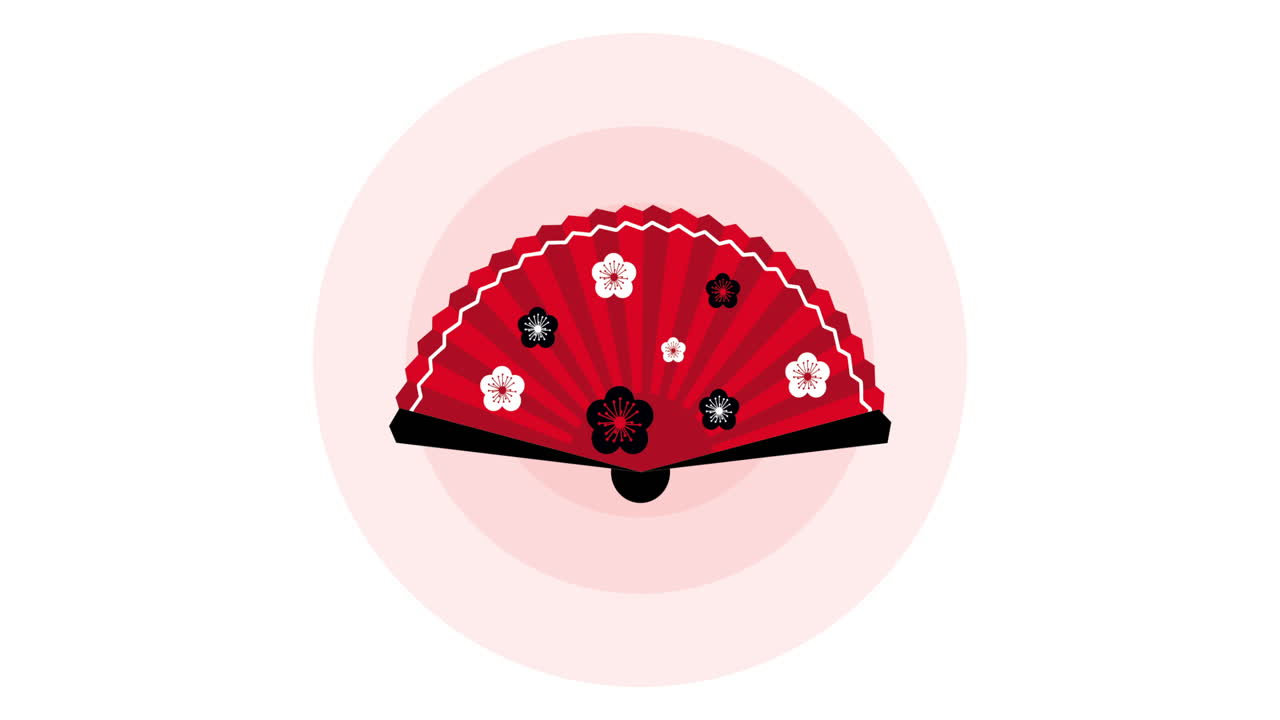 체리 꽃 디자인 의 은 일본 팬