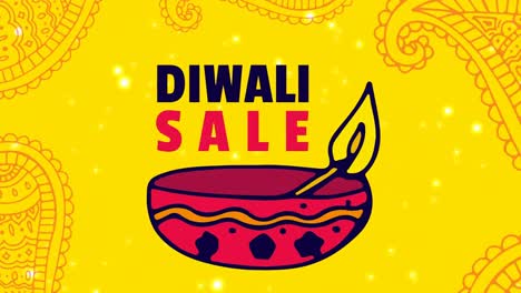 diwali sale against digital background 4k