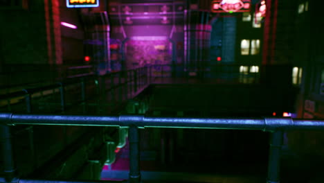 cyberpunk city interior