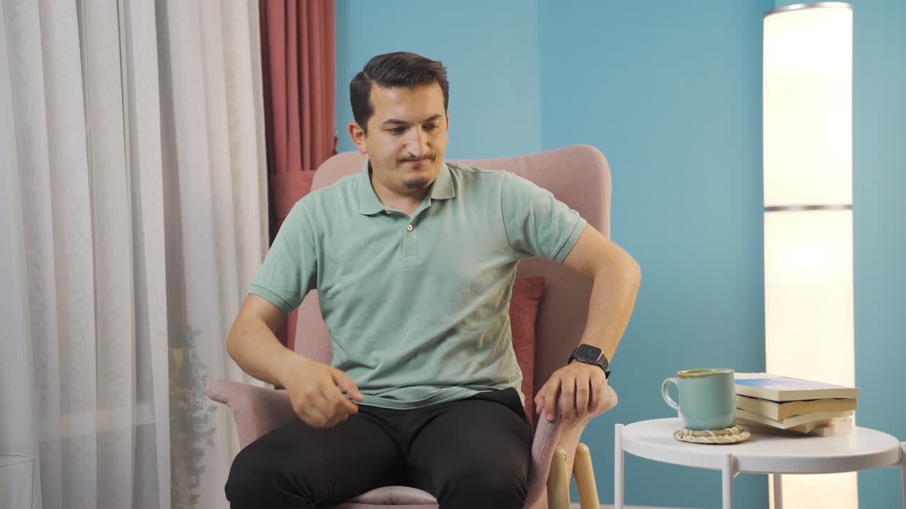 The man who is angry with himself and has faults.