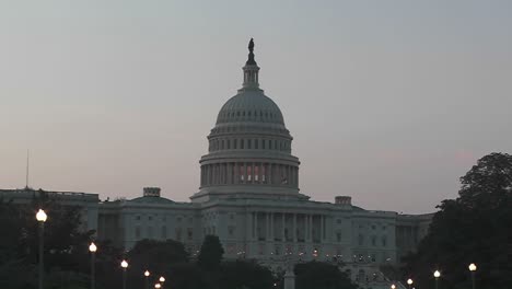 a zoom into the capitol building in washington dc at dusk 2