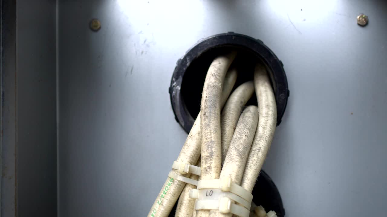 Close up on the parts of brushless synchronous alternator.